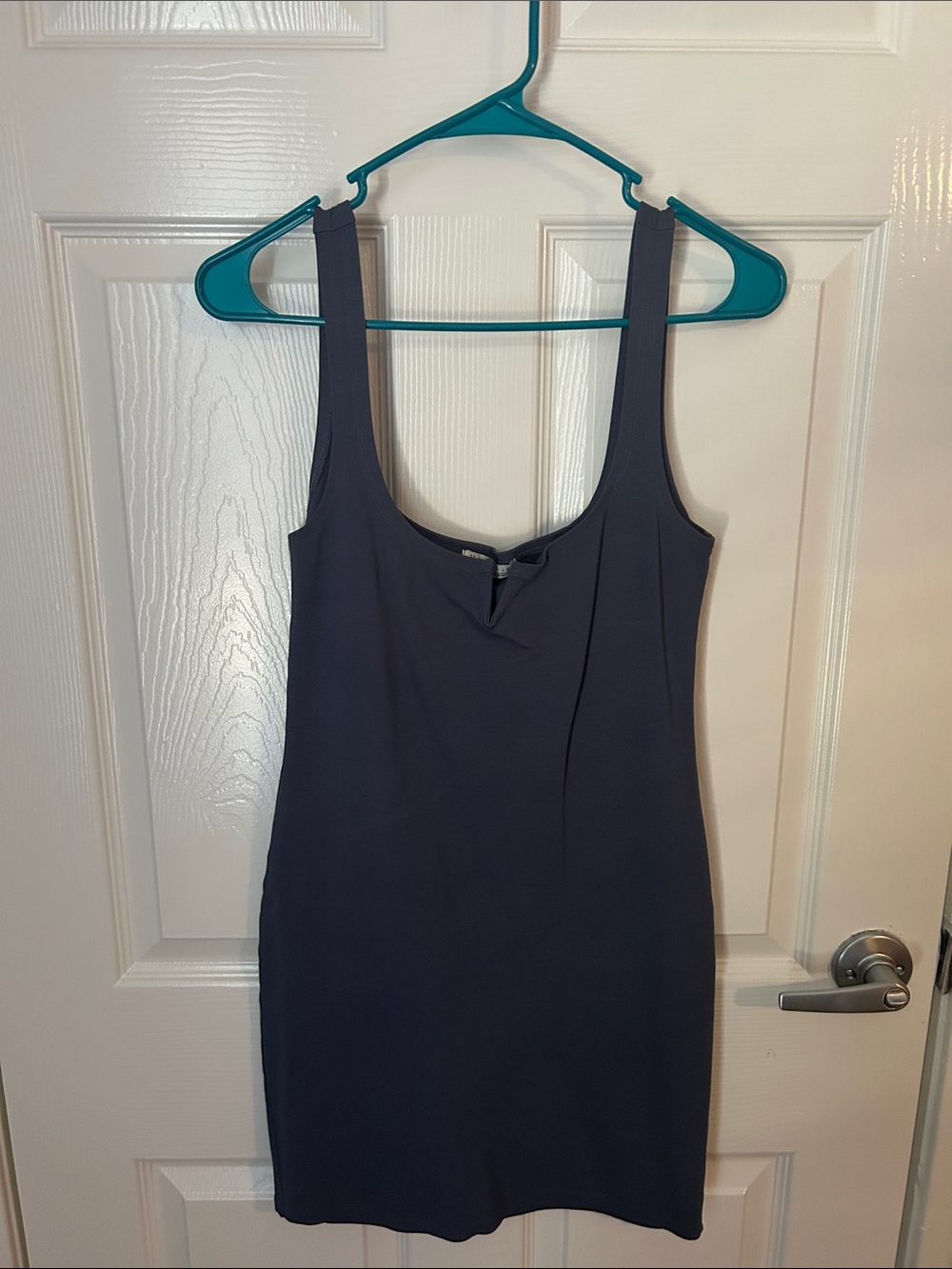 Scoop Neck Navy Mini Dress